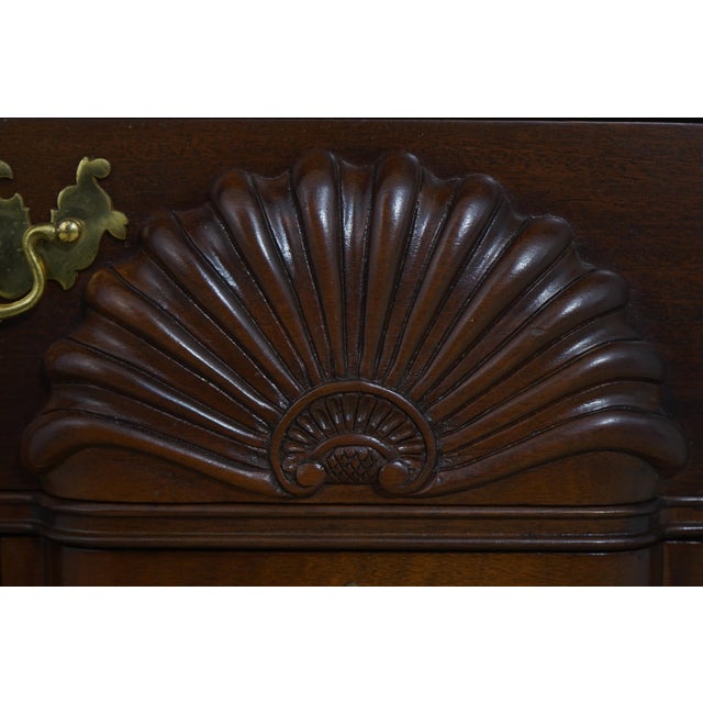 Harden Block Front Townsend Yale Mahogany Kneehole Desk Chest For Sale - Image 15 of 18