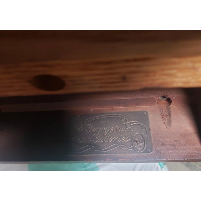 1950s Georgetown Galleries George III Style Mahogany Drop Leaf Dining Table For Sale - Image 9 of 11