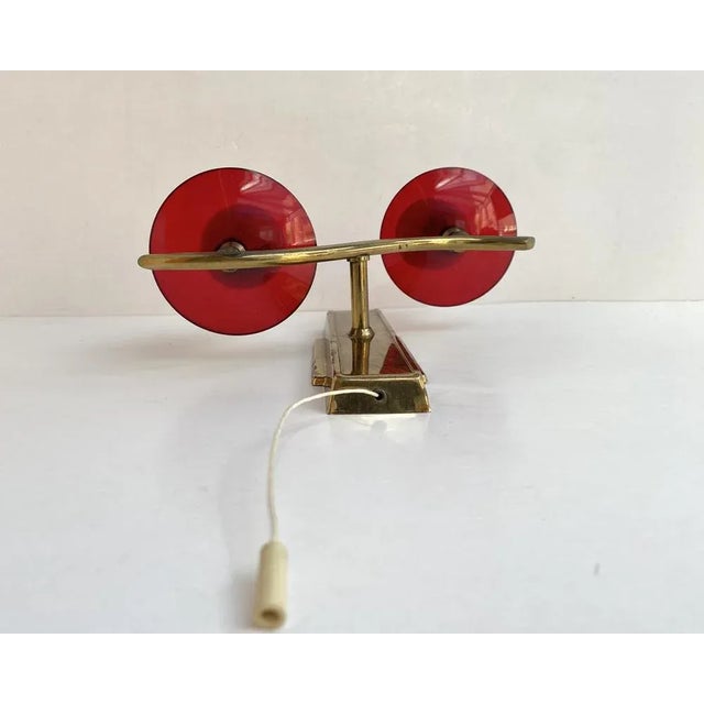1970s Vintage Wall Sconces in Gilt Brass with Acrylic Glass Elements, Germany, 1979, Set of 2 For Sale - Image 5 of 8