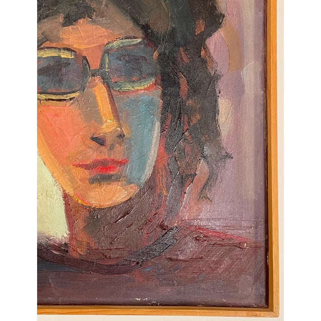 1980s Impressionist Style Portrait - Oil on Canvas by Hannah Dalbey #2 - For Sale - Image 4 of 7