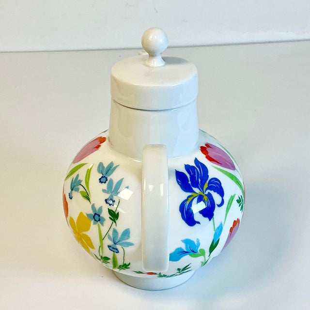 1970s 1970s Vintage Heinrich & Co German Boho Chic Hollywood Regency Flora Tea Pot For Sale - Image 5 of 15