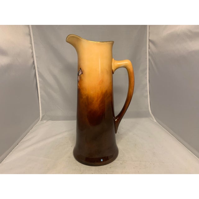 Early 20th Century Limoges Jean Pouyat Hand Painted Tankard: Jester & Parrot For Sale - Image 6 of 10