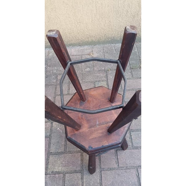 Black Vintage Brutalist Stools, 1970s, Set of 2 For Sale - Image 8 of 10