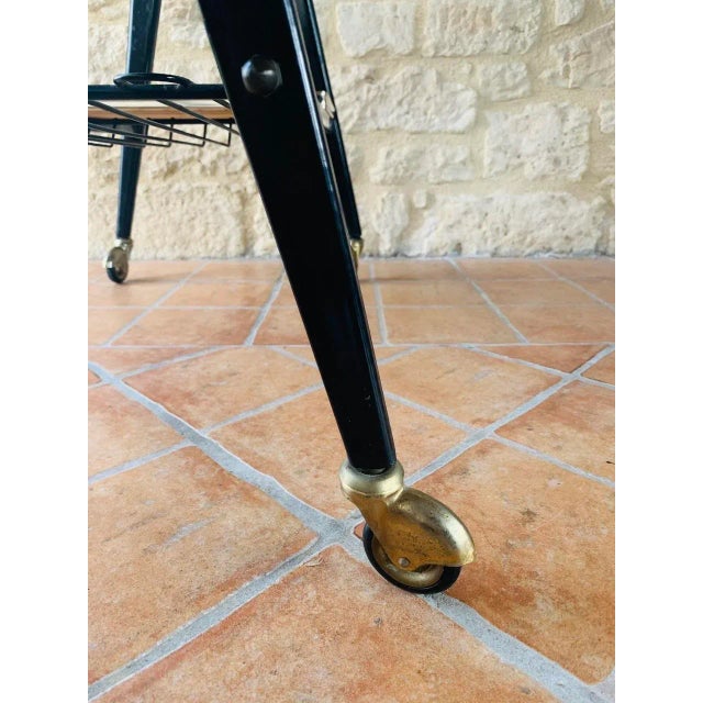 Vintage Formica & Metal Side Table, 1960s For Sale - Image 13 of 18