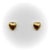 Vintage 14k Gold Puffy Heart Florentine Finish Stud Earrings, Pair For Sale - Image 4 of 7