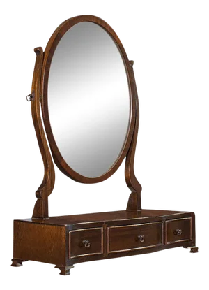 Late 20th Georgian Revival Mahogany Vanity Mirror