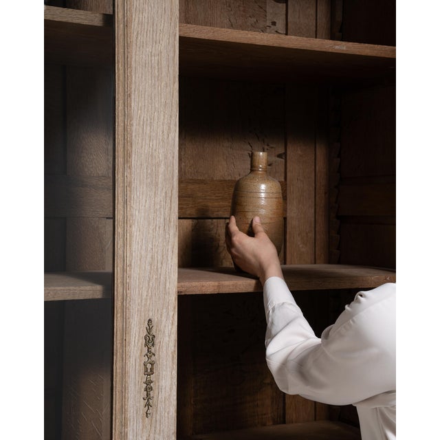 Carved Oak Vitrine Late 19th Century France For Sale - Image 12 of 17