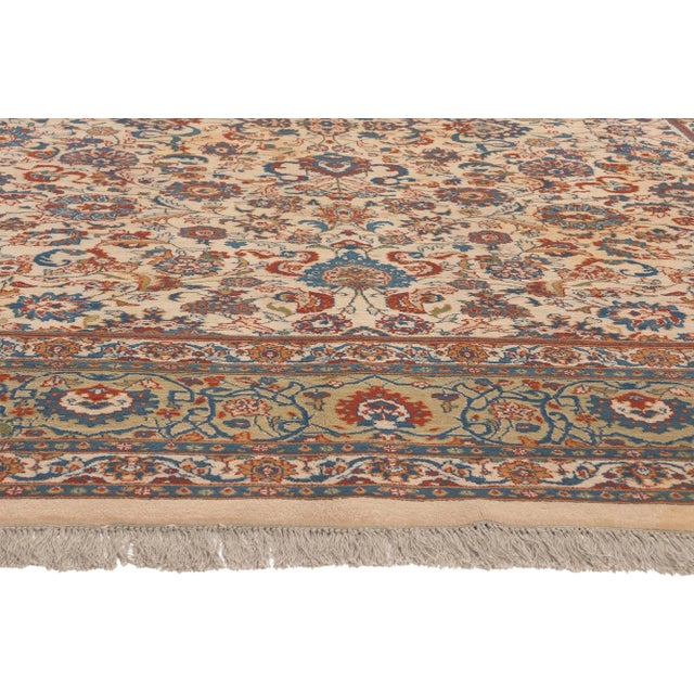 Late 20th Century Vintage Indian Tabriz Rug - 09'00 X 12'00 For Sale - Image 4 of 9
