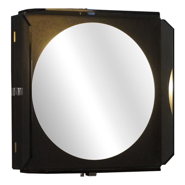 Glass and Metal Wall Lamp from Veca, 1960 For Sale