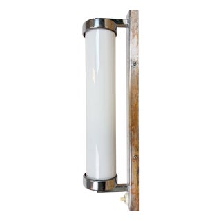 Vintage Art Deco Wall Light with Opal Glass, 1930s For Sale