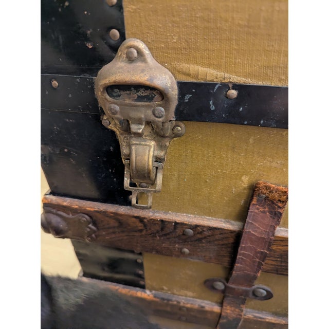 Antique Steamer Trunk - Handles & Interior Intact! For Sale - Image 14 of 15