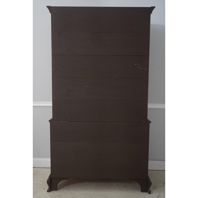 Eldred Wheeler Cherry 2 Piece Armoire Linen Press For Sale - Image 17 of 18