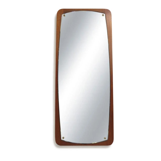 Mid 20th Century Mid-Century Danish Teak Mirror For Sale - Image 5 of 5