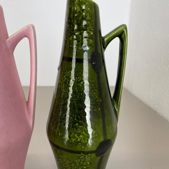 Vintage Fat Lava Pottery Vases from Scheurich Foreign, Germany, 1950s, Set of 4 For Sale - Image 13 of 18