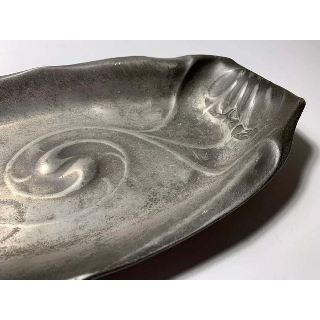 Hugo Leven Kayserzinn Art Nouveau Tray / Dish, Germany, circa 1900 For Sale - Image 4 of 6
