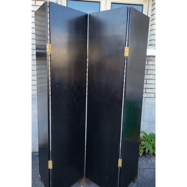 1960s 1960s Art Deco Style Room Divider Screen With Wildlife and Jungle Scene For Sale - Image 5 of 12
