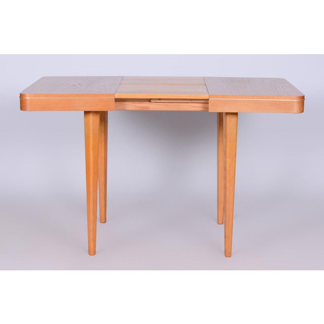 Mid-Century Folding Table in Oak attributed to Jitona Sobeslav, Czech, 1950s For Sale - Image 12 of 18