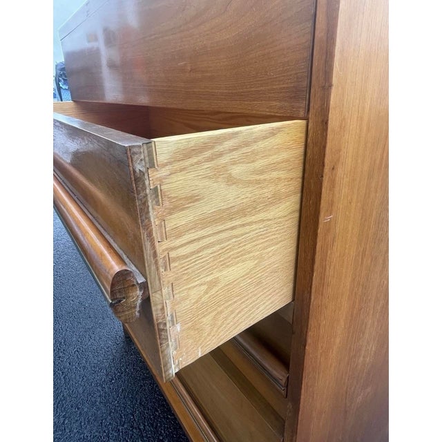 1960’s Mid Century Modern Tall Walnut Gentleman’s Dresser For Sale - Image 4 of 6