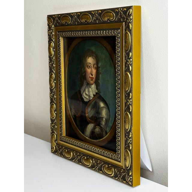 Historic British Painting Portrait of General John Lambert in Armour — Victorian Revival After Robert Walker C1840 For Sale - Image 6 of 17