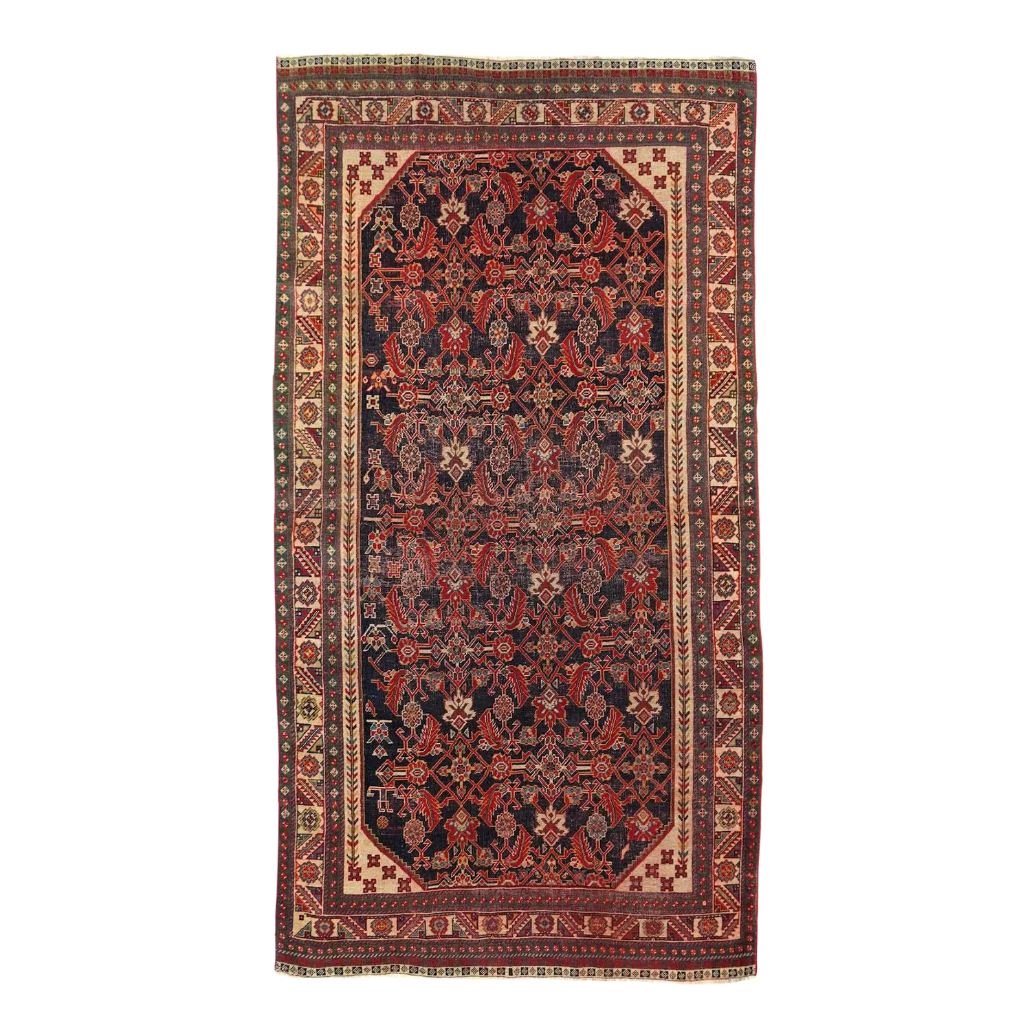 Late 18th Century Antique Qashqai Rug 3'8'' x 7'7'' | Chairish