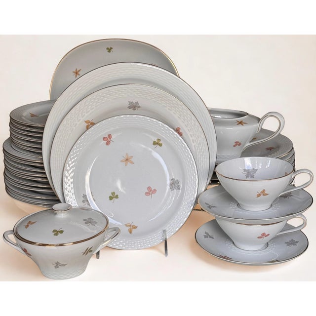 Mid-Century Modern Mid-Century Johann Haviland Rosenthal Bavaria Autumn Leaves Pattern by Raymond Loewy - 33 Pieces For Sale - Image 3 of 18