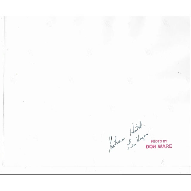 1960s black and white photograph by Los Angeles photographer Don Coleman Ware (1921-2006) of the pool at the Sahara Hotel...