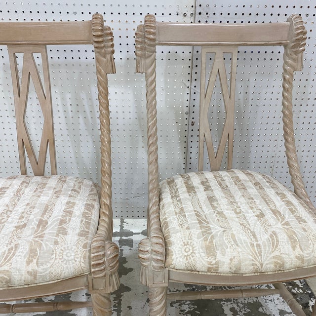 1970s Italian Style Rope Chairs- a Pair For Sale - Image 4 of 9