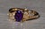 Rich Amethyst and Diamond Ring in Yellow Gold For Sale - Image 4 of 10
