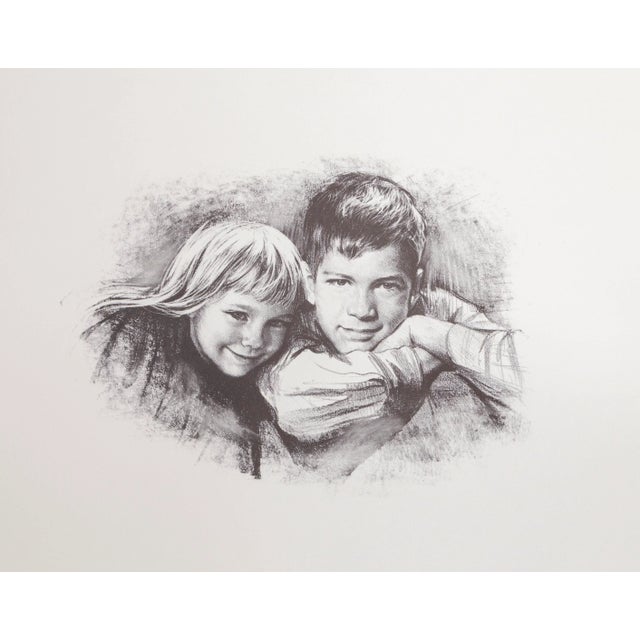 Portraiture Brother and Sister Ii, Sandu Liberman For Sale - Image 3 of 3