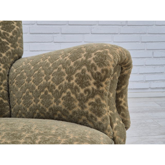 Mid-Century Modern Danish Banan 3-Seater Sofa in Velour, 1960s For Sale - Image 3 of 18