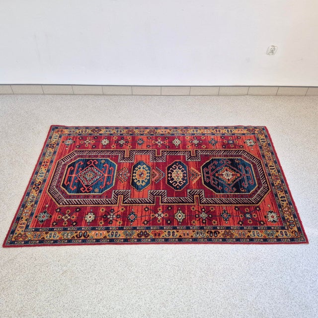Vintage Handwoven Wool Rug Bagdad, 1970s, in Very Good conditions. Designed 1970 to 1979