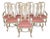 Set 8 Paint Decorated Chinoiserie Paint Decorated Dining Chairs Italian Style For Sale