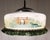 German Hanging Lamp with Hand-Painted Glass Shade, 1920s For Sale - Image 8 of 9