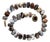 Botswana Agate Garnet Necklace With Fire Agate Clasp For Sale