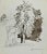 The Tree is an original Drawing on paper realized by painter Pierre Georges Jeanniot (1848-1934). Drawing in pencil and...
