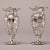 Mid-Century Modern 1940s Silver Overlay Glass Vases - a Pair For Sale - Image 3 of 10