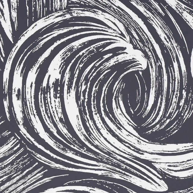 Abstract Schumacher Shio Wallpaper in Carbon For Sale - Image 3 of 4