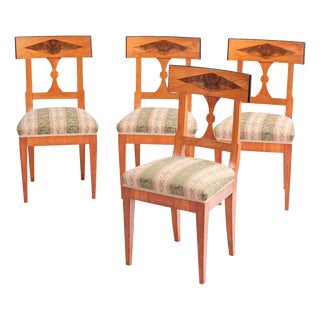 Biedermeier Chairs in Cherrywood, 1830, Set of 4 For Sale