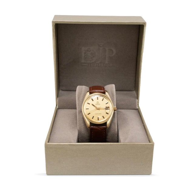 Vintage Omega Seamaster 35mm 166.067 Champagne Dial Stainless Steel Watch For Sale - Image 9 of 10