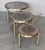 Set of Three Round Brass Nesting Tables With Smoked Pink Glass Tops For Sale - Image 9 of 12