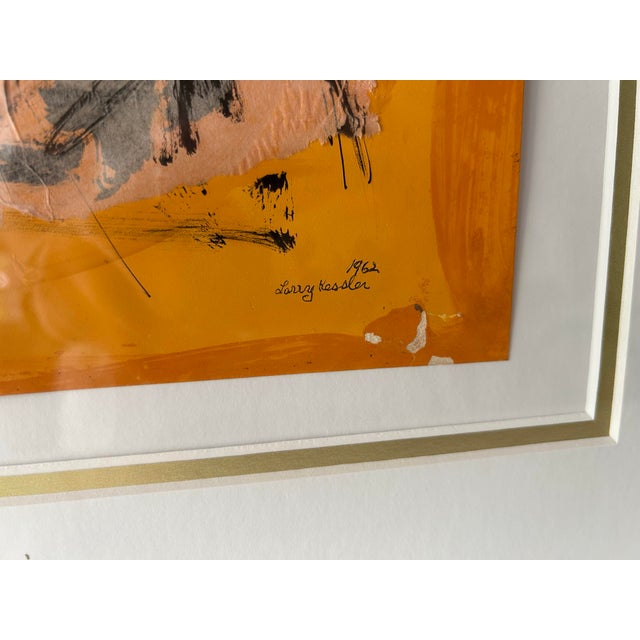 1960s Vintage Larry Kessler Abstract Collage Painting, 1962 For Sale - Image 5 of 9