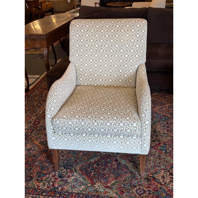 Transitional Ann Lowengart Bespoke Lounge Chair For Sale - Image 3 of 12