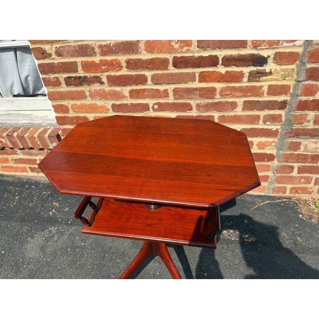 Vintage English Regency Style Mahogany Spider Leg Two Tier Side Table For Sale - Image 14 of 16
