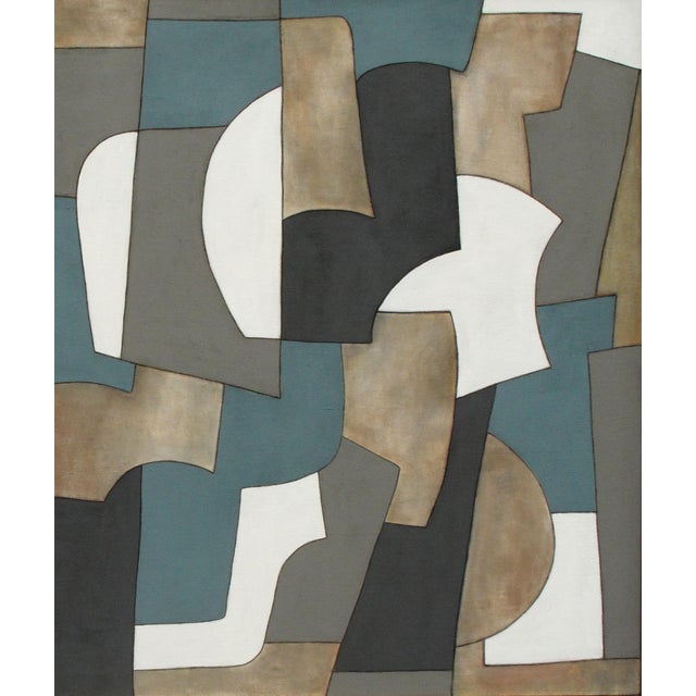 Brown "Synergy"/ a Large Contemporary Geometric Acrylic Canvas Painting/ by Trish Toro For Sale - Image 8 of 14