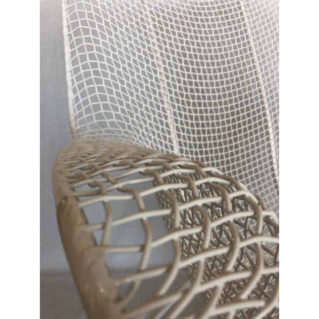 1960s Vintage White Sculptura Russell Woodard Patio Chairs- A Pair For Sale - Image 12 of 13