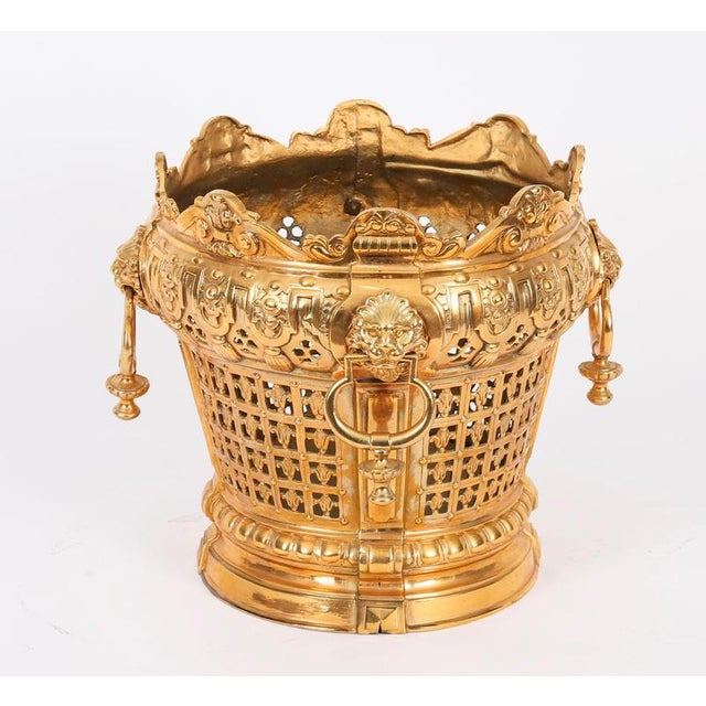 This is a superb 19th Century pair of Louis XIV Revival ormolu jardinieres, Circa 1870 in date. They are beautifully...