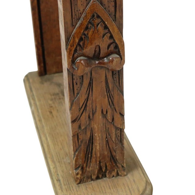 Renaissance Revival Sculpted Oak Bench, 20th Century For Sale - Image 17 of 18