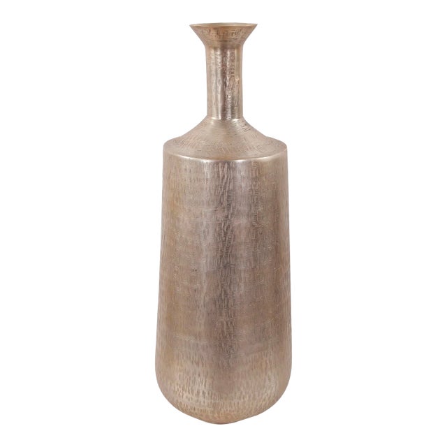 The Etched Crossways Flared Neck Vase, Large For Sale