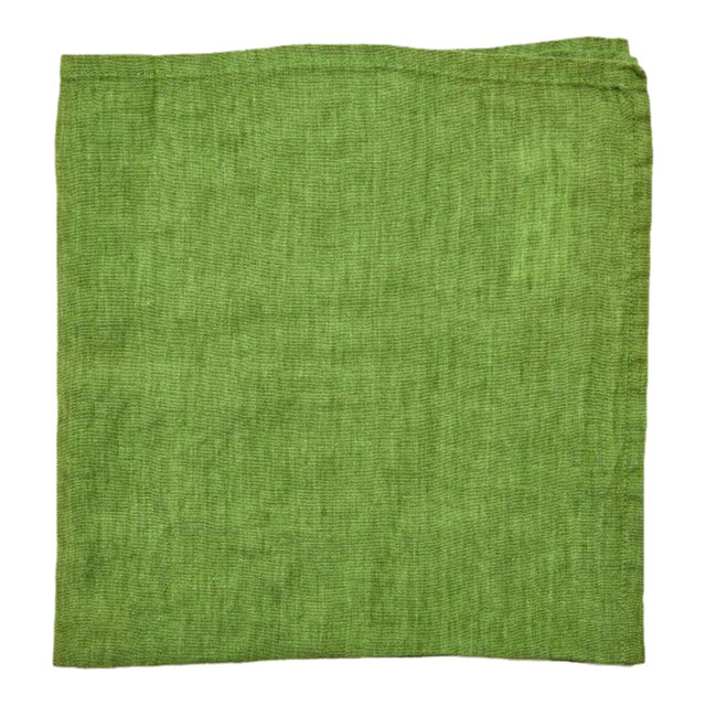 Deborah Rhodes Washed Linen Napkins, Grass, Set of 4 For Sale