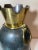 Mid 20th Century Vintage Mid-Century Dayagi Large Brass Vase Verdigris Enamel Finish For Sale - Image 5 of 12